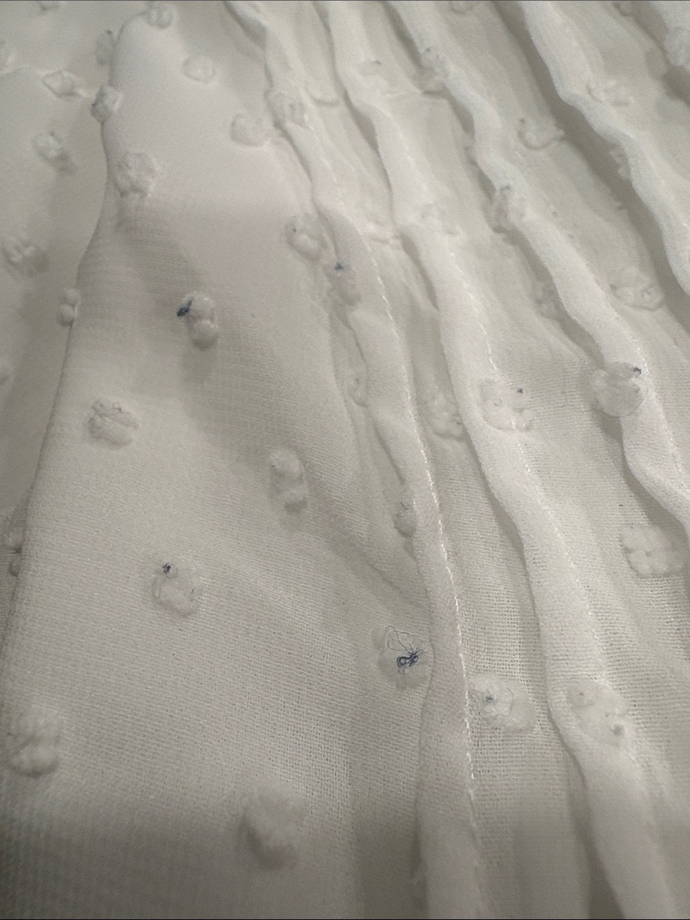 Style & Co. White Swiss Dot Pintuck Women’s Blouse - Picture 7 of 7